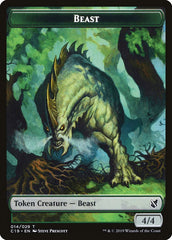 Beast (014) // Wurm Double-Sided Token [Commander 2019 Tokens] | Tables and Towers