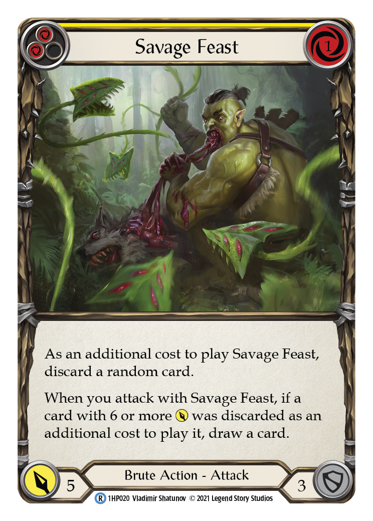 Savage Feast (Yellow) [1HP020] (History Pack 1) | Tables and Towers