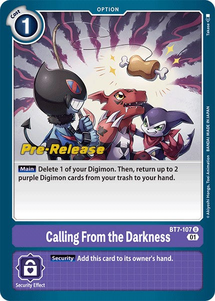 Calling From the Darkness [BT7-107] [Next Adventure Pre-Release Cards] | Tables and Towers