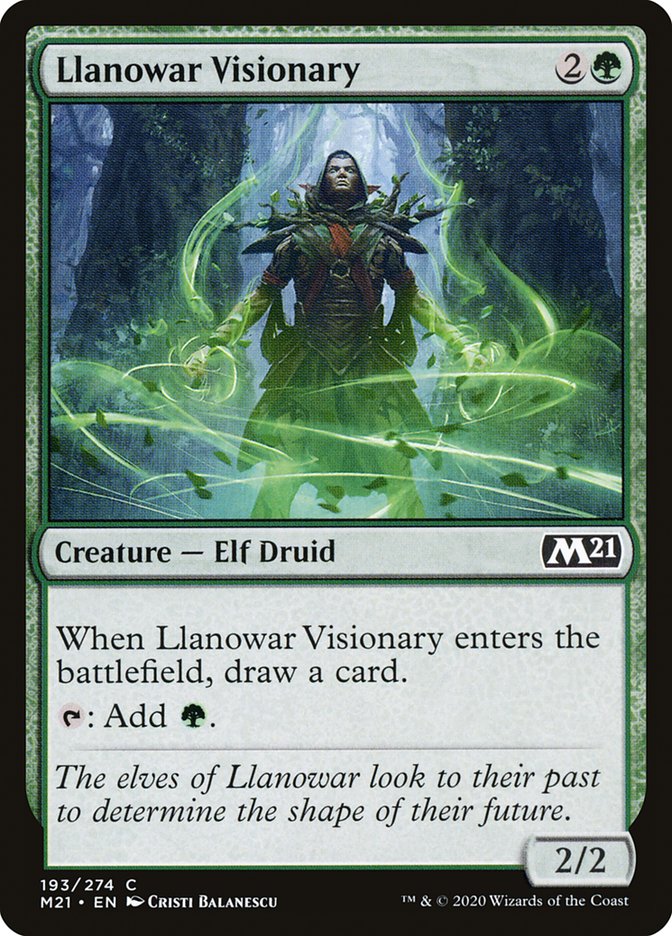 Llanowar Visionary [Core Set 2021] | Tables and Towers