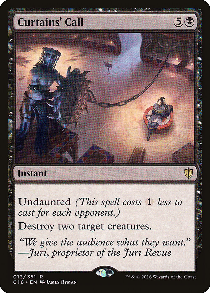 Curtains' Call [Commander 2016] | Tables and Towers