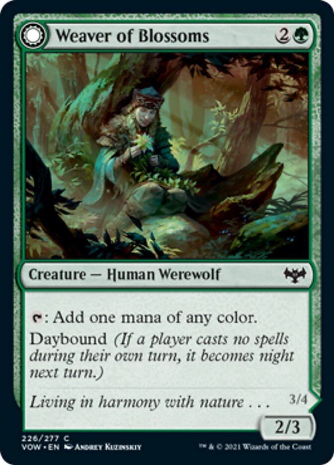 Weaver of Blossoms // Blossom-Clad Werewolf [Innistrad: Crimson Vow] | Tables and Towers