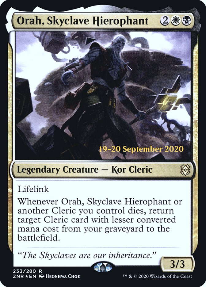 Orah, Skyclave Hierophant [Zendikar Rising Prerelease Promos] | Tables and Towers