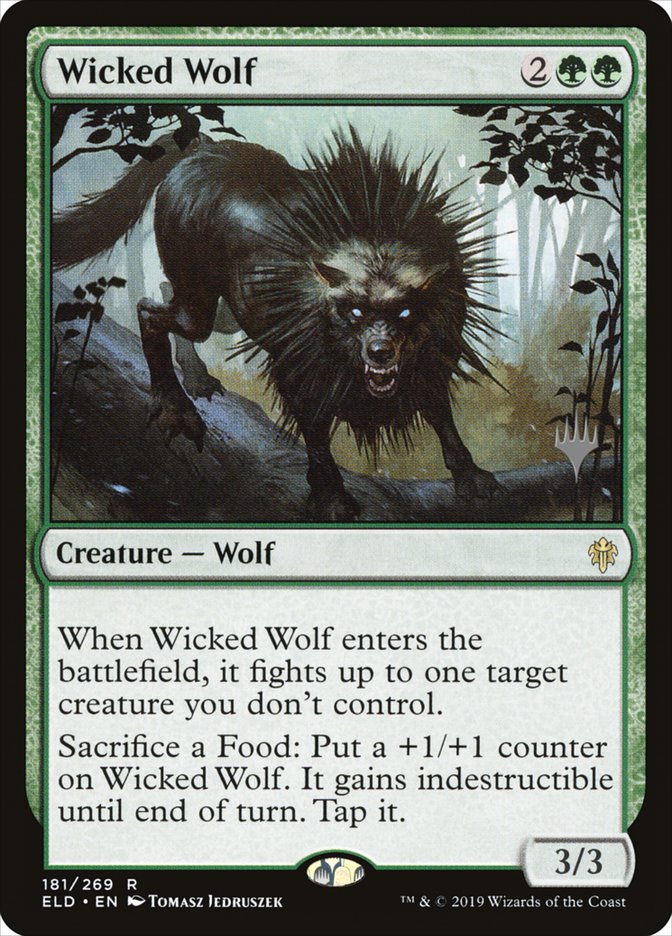 Wicked Wolf (Promo Pack) [Throne of Eldraine Promos] | Tables and Towers