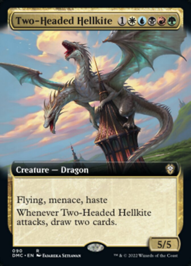 Two-Headed Hellkite (Extended Art) [Dominaria United Commander] | Tables and Towers