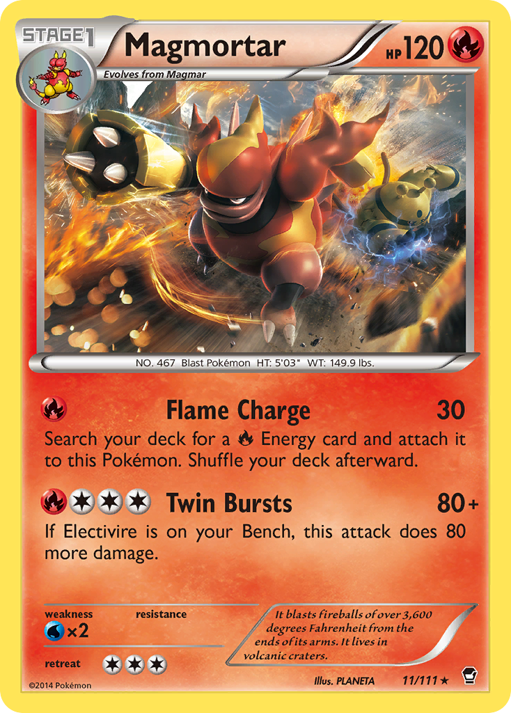 Magmortar (11/111) [XY: Furious Fists] | Tables and Towers