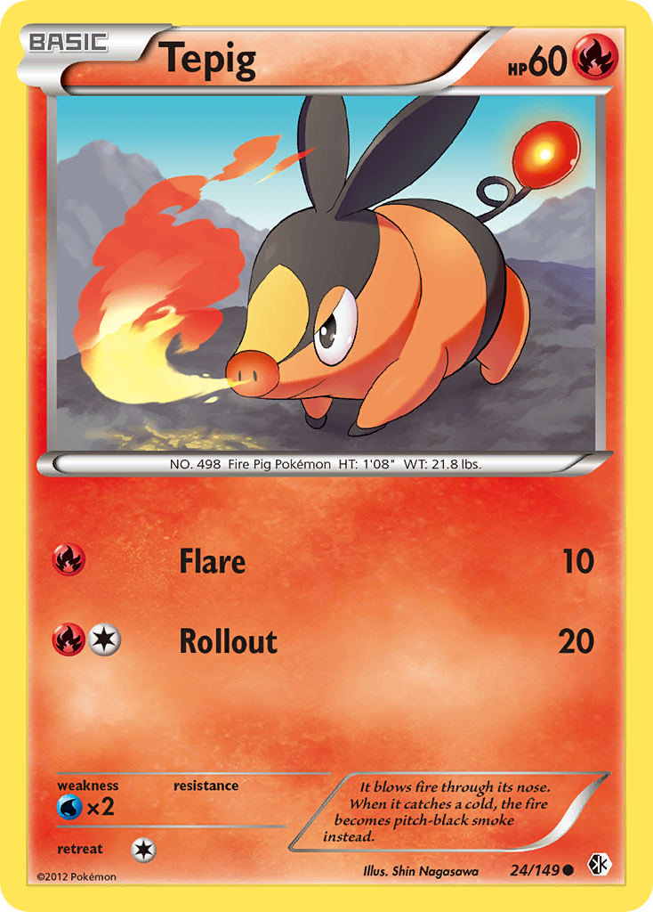 Tepig (24/149) [Black & White: Boundaries Crossed] | Tables and Towers