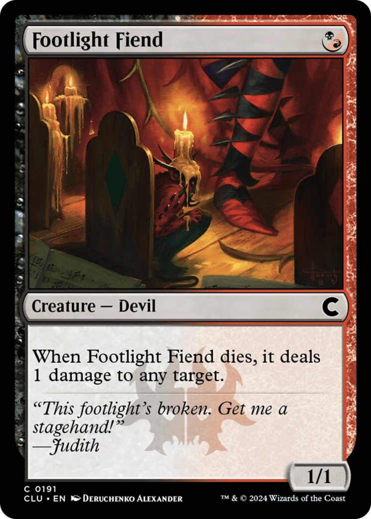 Footlight Fiend [Ravnica: Clue Edition] | Tables and Towers