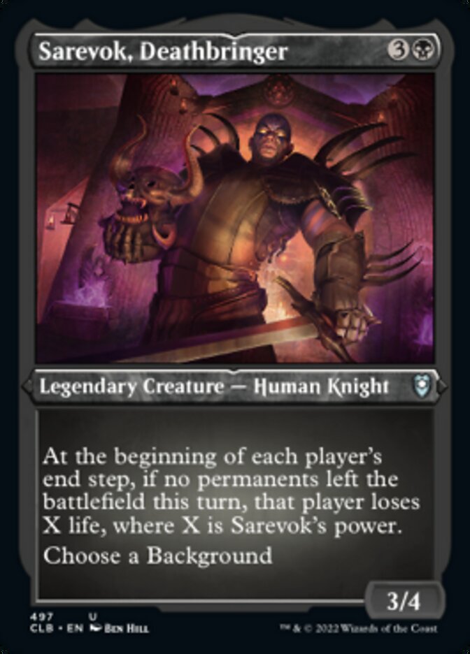 Sarevok, Deathbringer (Foil Etched) [Commander Legends: Battle for Baldur's Gate] | Tables and Towers