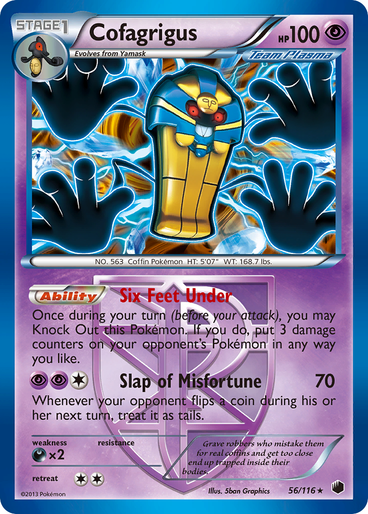 Cofagrigus (56/116) [Black & White: Plasma Freeze] | Tables and Towers