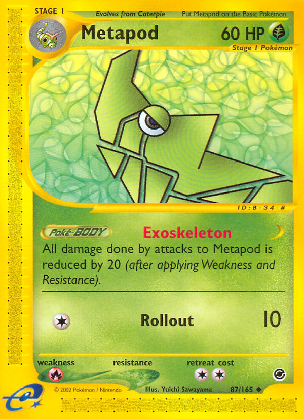 Metapod (87/165) [Expedition: Base Set] | Tables and Towers