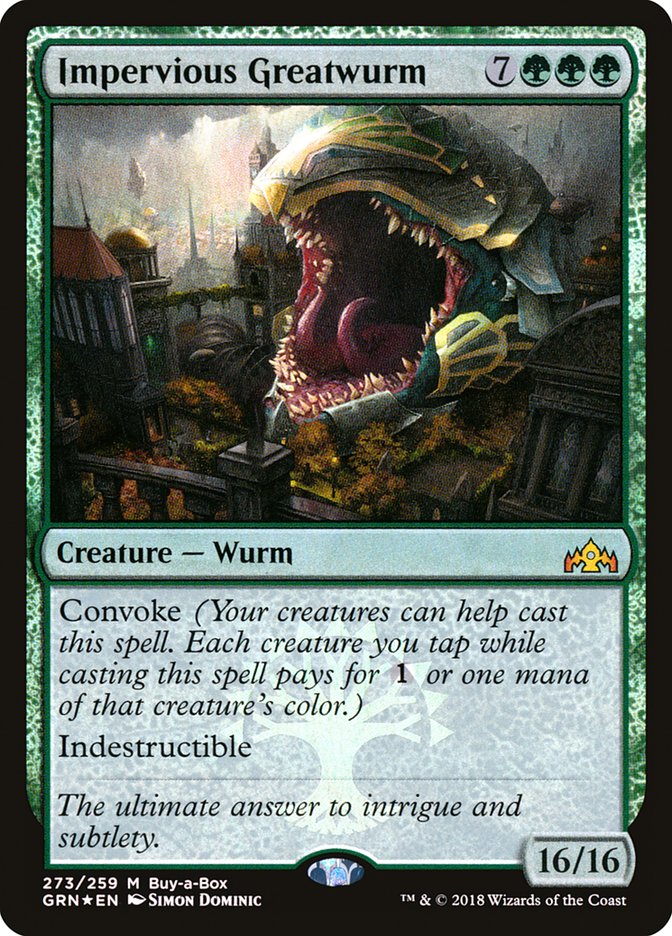 Impervious Greatwurm (Buy-A-Box) [Guilds of Ravnica] | Tables and Towers