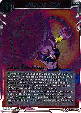 Beerus Ball (BT8-022_PR) [Malicious Machinations Prerelease Promos] | Tables and Towers