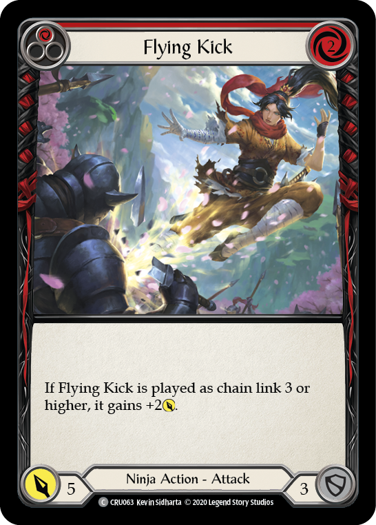 Flying Kick (Red) [CRU063] (Crucible of War)  1st Edition Rainbow Foil | Tables and Towers