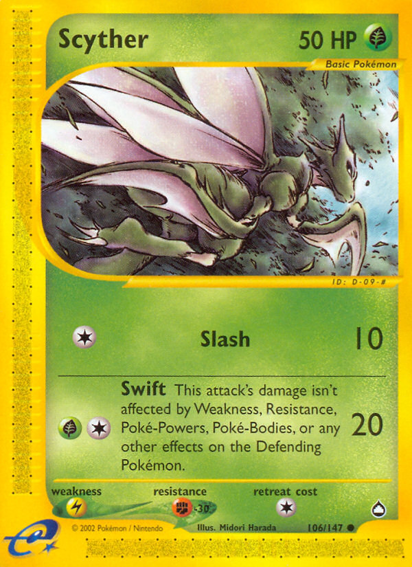 Scyther (106/147) [Aquapolis] | Tables and Towers