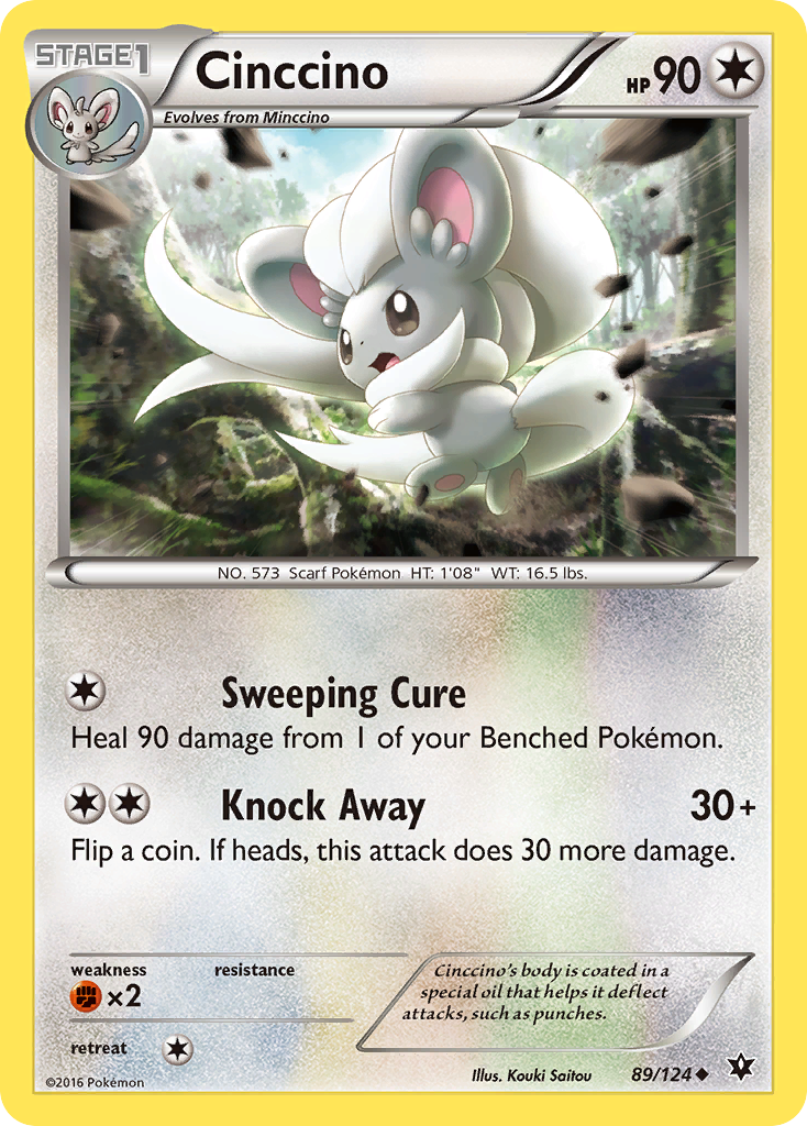 Cinccino (89/124) [XY: Fates Collide] | Tables and Towers