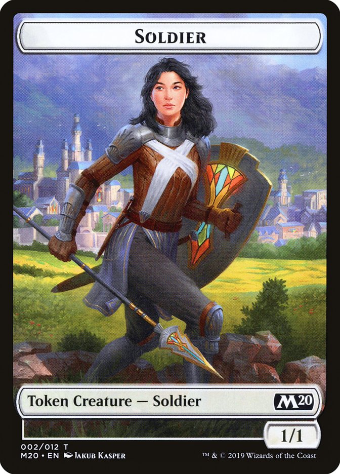 Soldier Token [Core Set 2020 Tokens] | Tables and Towers