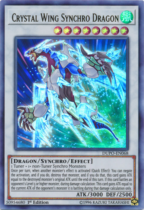 Crystal Wing Synchro Dragon [DUPO-EN068] Ultra Rare | Tables and Towers