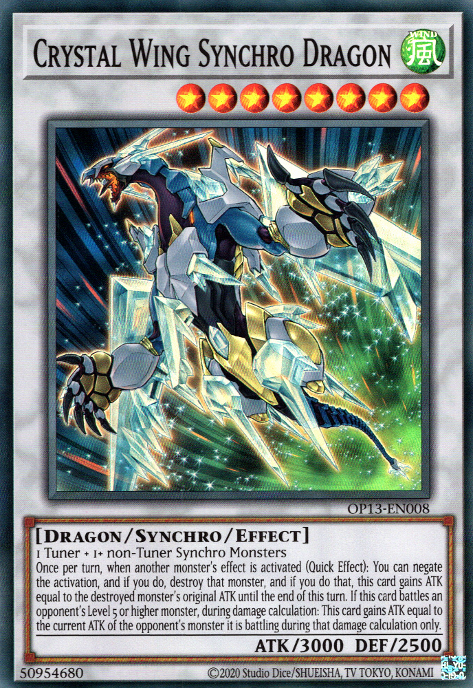 Crystal Wing Synchro Dragon [OP13-EN008] Super Rare | Tables and Towers