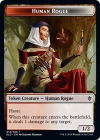 Human Rogue // Food (16) Double-Sided Token [Throne of Eldraine Tokens] | Tables and Towers