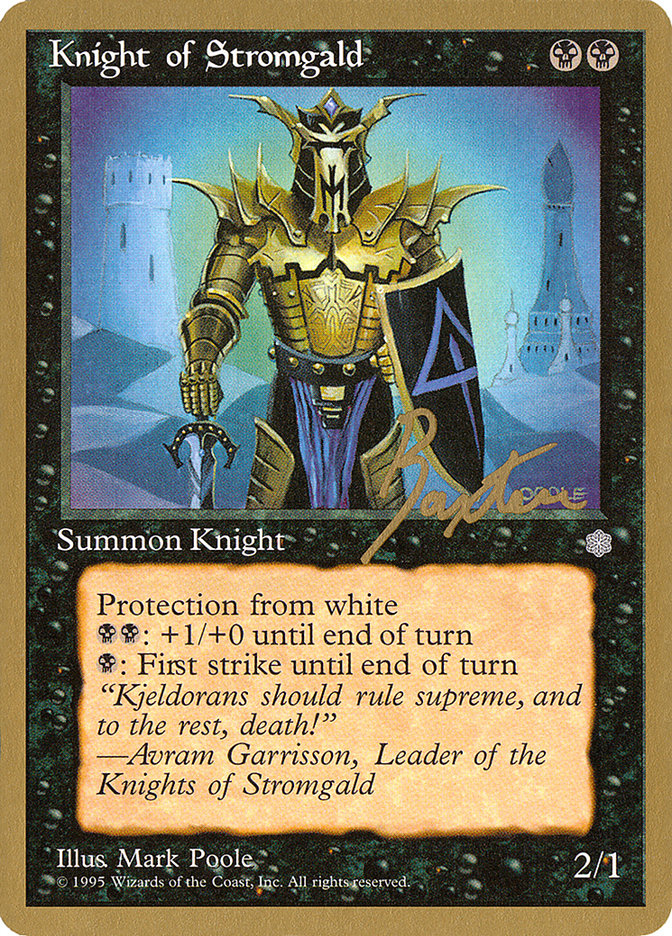 Knight of Stromgald (George Baxter) [Pro Tour Collector Set] | Tables and Towers