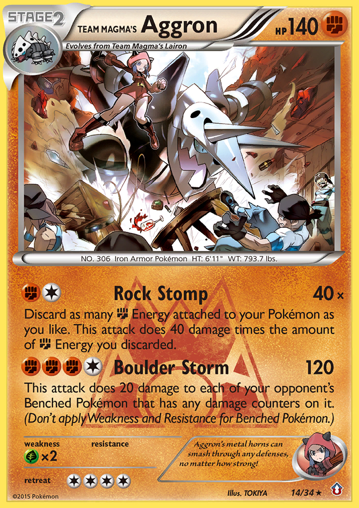 Team Magma's Aggron (14/34) [XY: Double Crisis] | Tables and Towers