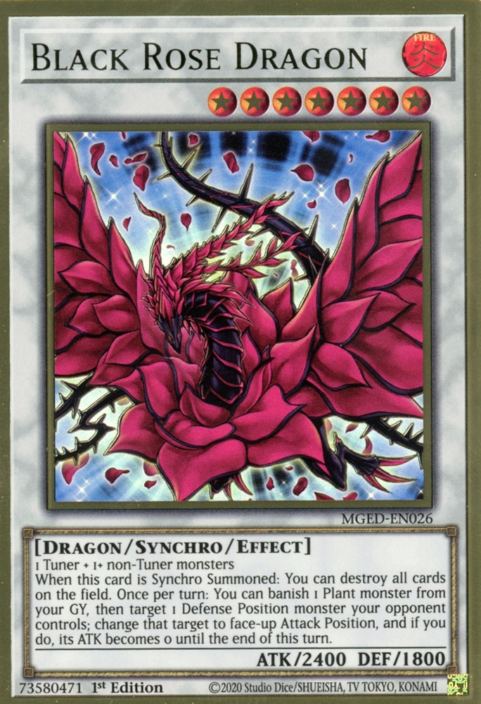 Black Rose Dragon [MGED-EN026] Gold Rare | Tables and Towers