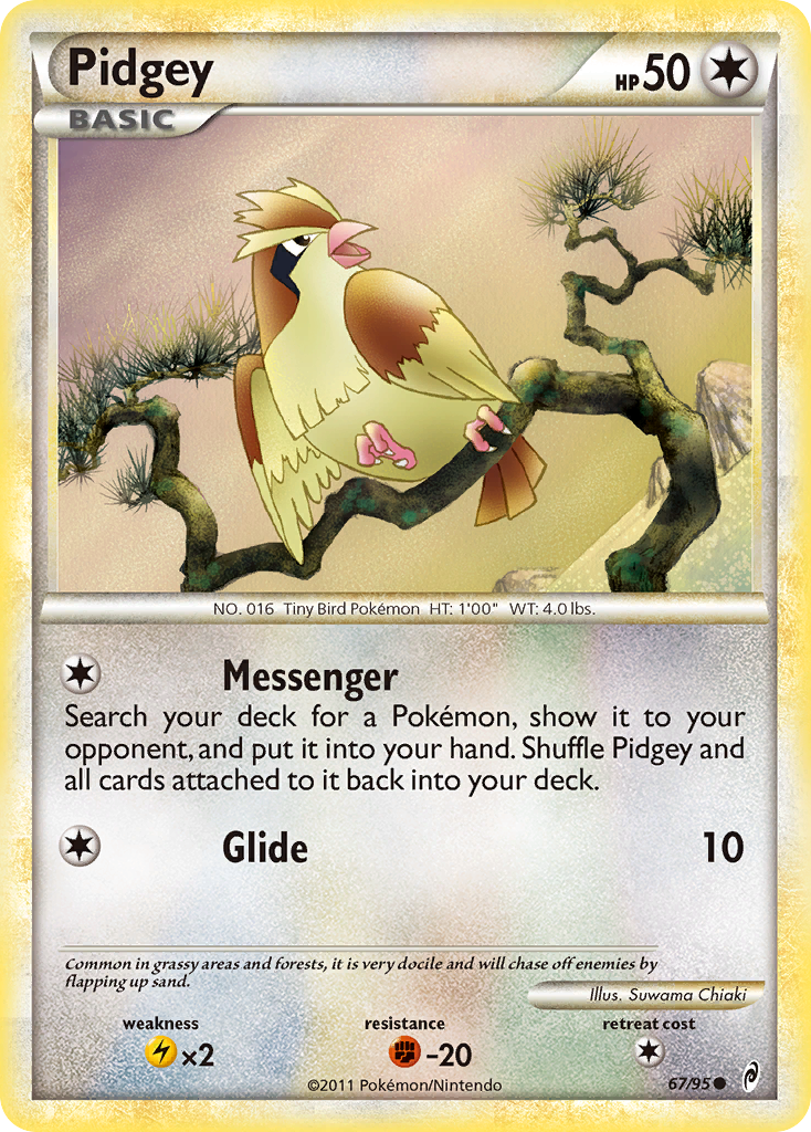 Pidgey (67/95) [HeartGold & SoulSilver: Call of Legends] | Tables and Towers