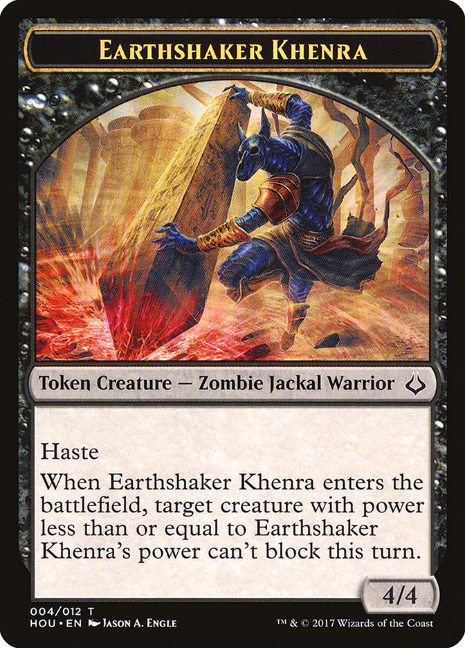 Earthshaker Khenra Token [Hour of Devastation Tokens] | Tables and Towers