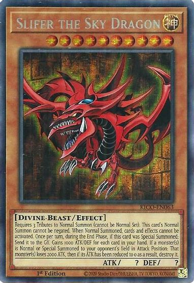 Slifer the Sky Dragon [KICO-EN063] Secret Pharaoh's Rare | Tables and Towers