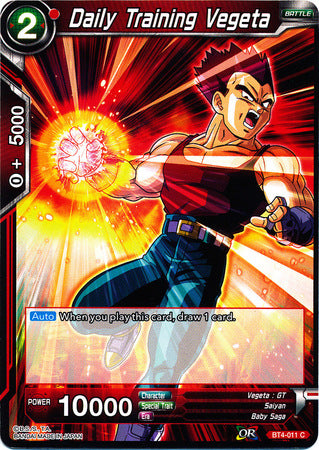 Daily Training Vegeta (BT4-011) [Colossal Warfare] | Tables and Towers