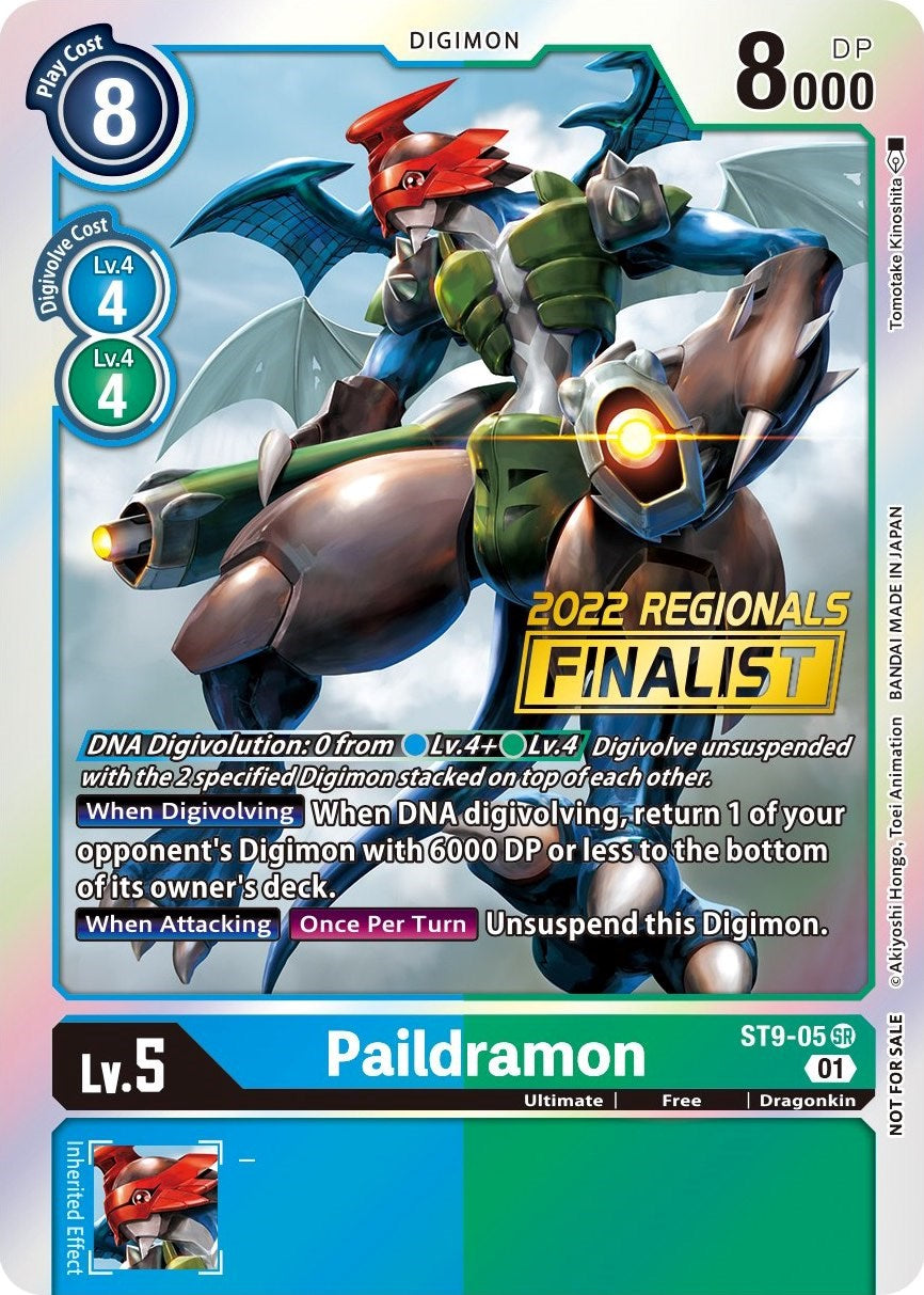 Paildramon [ST9-05] (2022 Championship Offline Regional) (Online Finalist) [Starter Deck: Ultimate Ancient Dragon Promos] | Tables and Towers