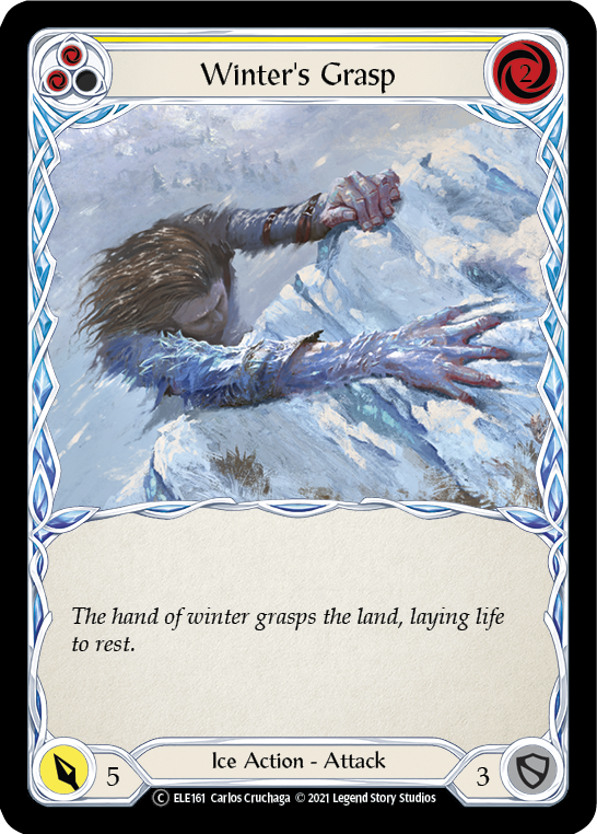 Winter's Grasp (Yellow) [U-ELE161] (Tales of Aria Unlimited)  Unlimited Rainbow Foil | Tables and Towers