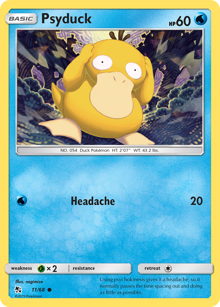 Psyduck (11/68) [Sun & Moon: Hidden Fates] | Tables and Towers