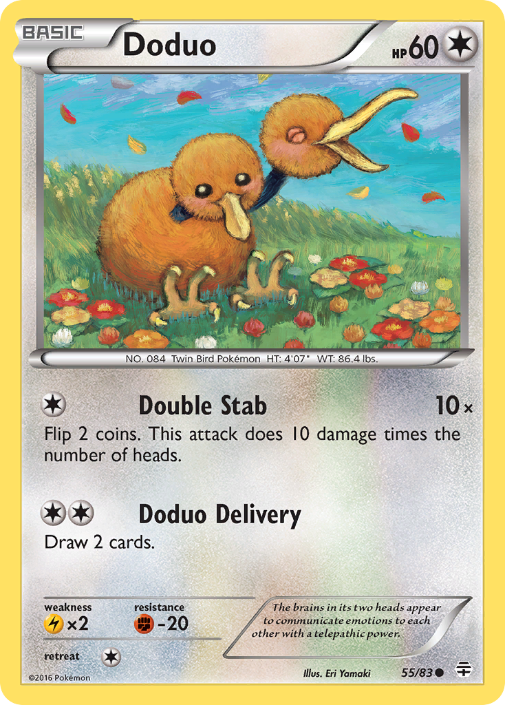 Doduo (55/83) [XY: Generations] | Tables and Towers