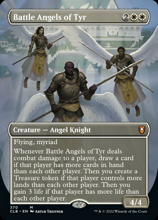 Battle Angels of Tyr (Borderless Alternate Art) [Commander Legends: Battle for Baldur's Gate] | Tables and Towers