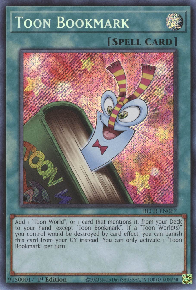 Toon Bookmark [BLCR-EN067] Secret Rare | Tables and Towers