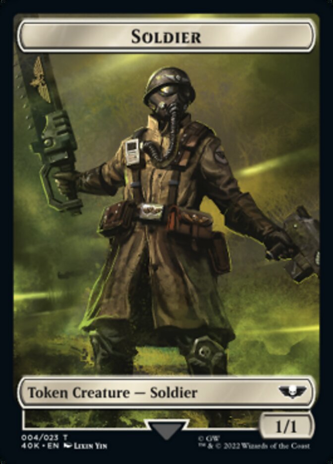 Soldier (004) // Vanguard Suppressor Double-Sided Token (Surge Foil) [Warhammer 40,000 Tokens] | Tables and Towers