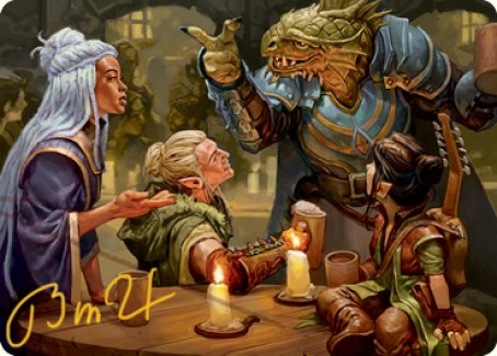 You Meet in a Tavern Art Card (Gold-Stamped Signature) [Dungeons & Dragons: Adventures in the Forgotten Realms Art Series] | Tables and Towers