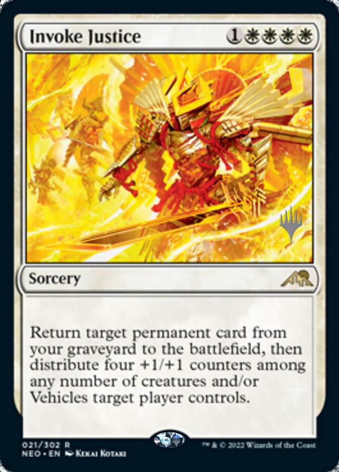 Invoke Justice (Promo Pack) [Kamigawa: Neon Dynasty Promos] | Tables and Towers