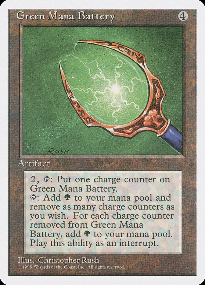 Green Mana Battery [Fourth Edition] | Tables and Towers