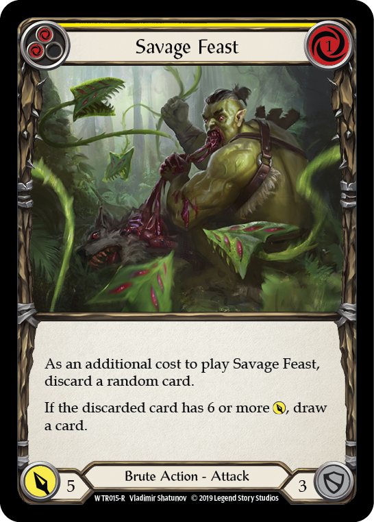 Savage Feast (Yellow) [WTR015-R] (Welcome to Rathe)  Alpha Print Normal | Tables and Towers