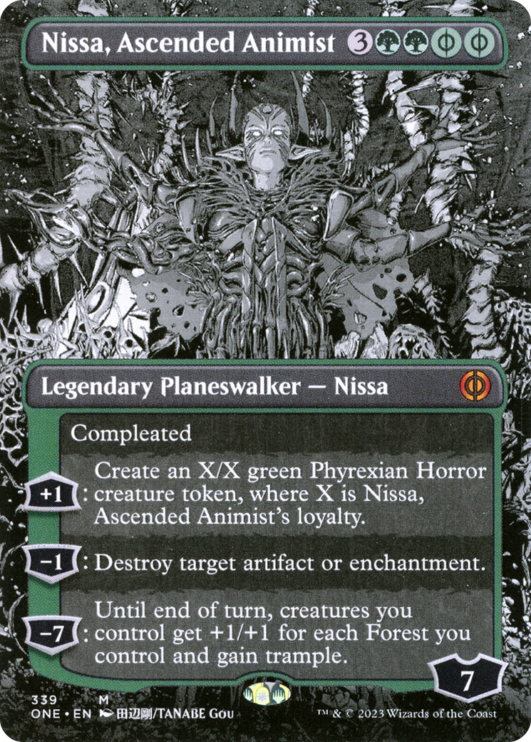 Nissa, Ascended Animist (Borderless Manga) [Phyrexia: All Will Be One] | Tables and Towers