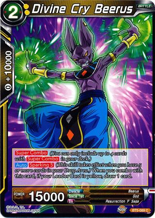 Divine Cry Beerus (BT5-089) [Miraculous Revival] | Tables and Towers