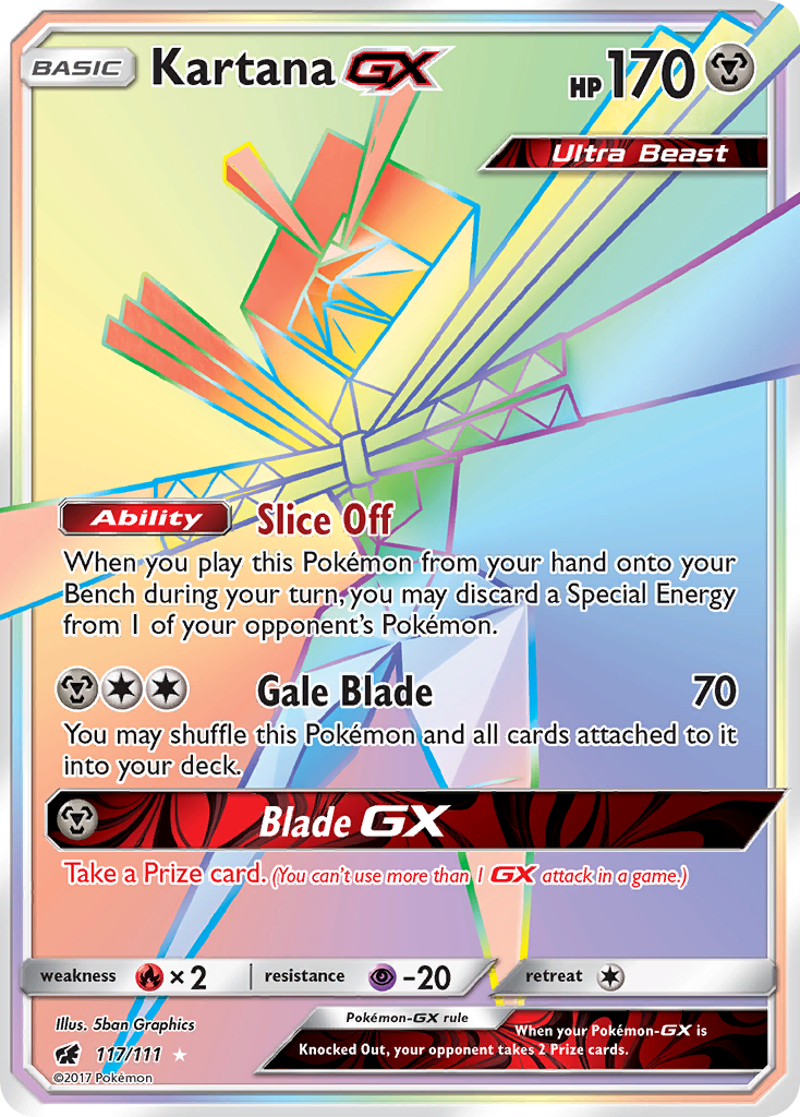 Kartana GX (117/111) [Sun & Moon: Crimson Invasion] | Tables and Towers