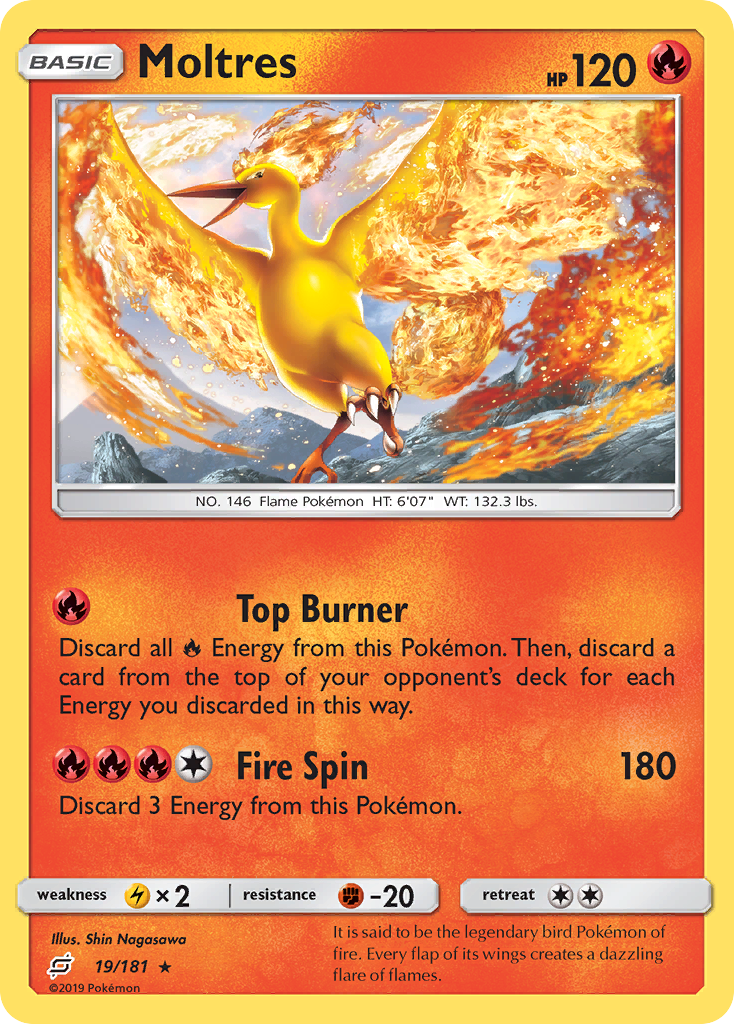 Moltres (19/181) [Sun & Moon: Team Up] | Tables and Towers