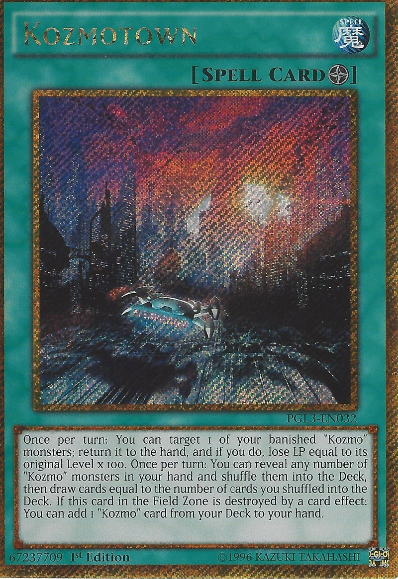 Kozmotown [PGL3-EN032] Gold Secret Rare | Tables and Towers