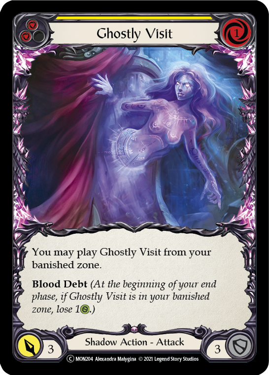 Ghostly Visit (Yellow) [U-MON204-RF] (Monarch Unlimited)  Unlimited Rainbow Foil | Tables and Towers