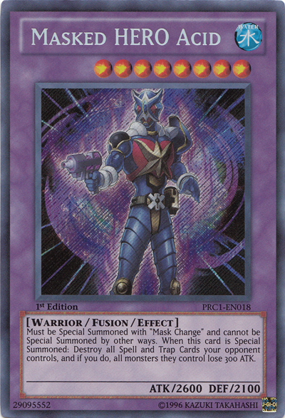 Masked Hero Acid [PRC1-EN018] Secret Rare | Tables and Towers