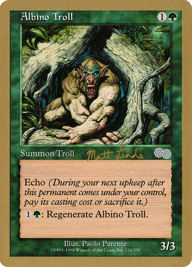 Albino Troll (Matt Linde) [World Championship Decks 1999] | Tables and Towers